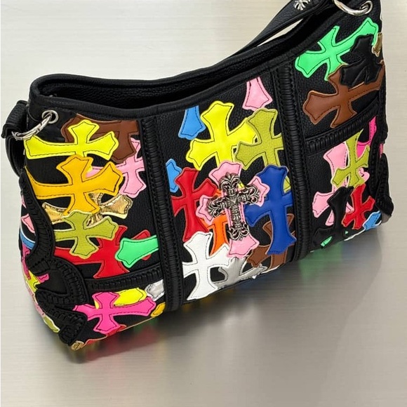 Multi color cross Stitch Purse - Picture 11 of 12